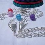 Necklace, Pressed Glass Bea..