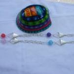 Necklace, Pressed Glass Bea..