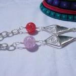 Necklace, Pressed Glass Bea..